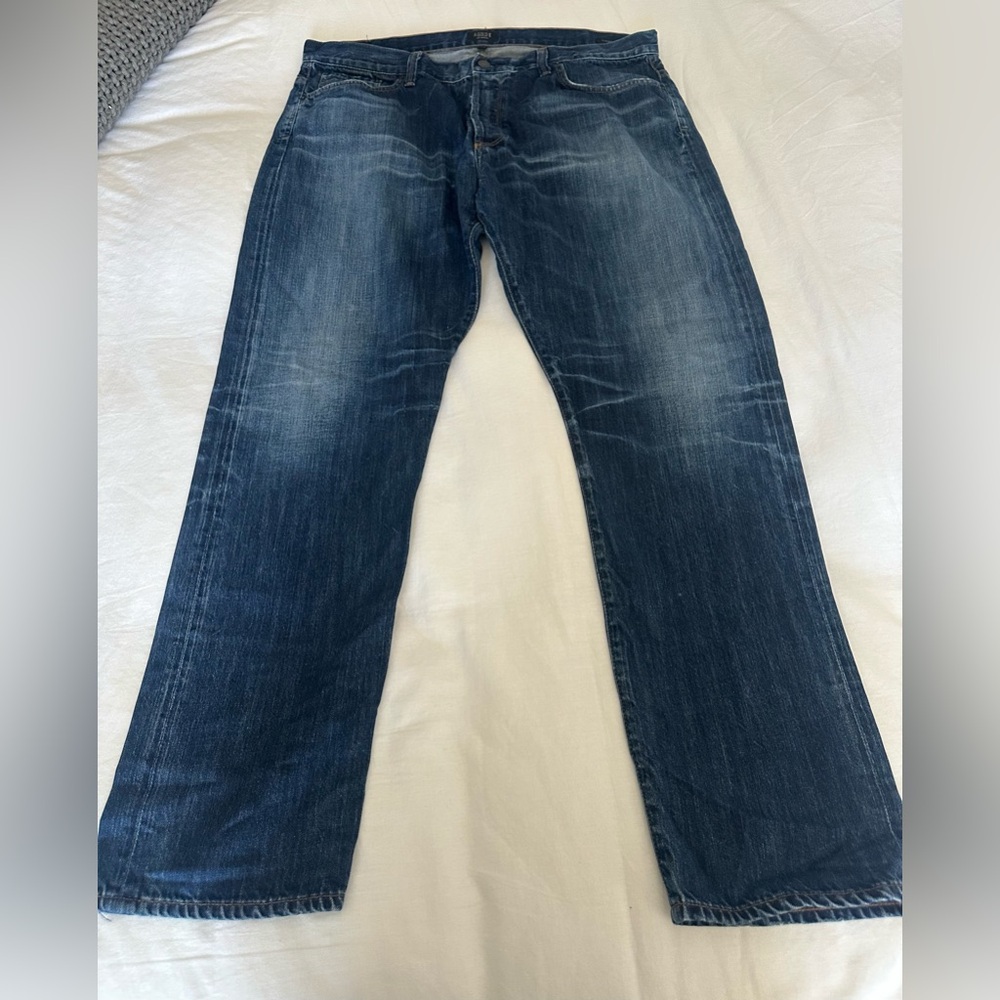 Agolde Blue Relaxed Jeans with Vintage Fading